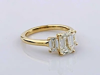 14 kt geelgouden ring met 3,02 cts laboratoriumgekweekte diamant - afbeelding 7 van  10