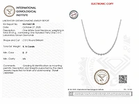 14 kt witgouden ketting met 5,16 cts laboratoriumgekweekte diamant - afbeelding 3 van  9
