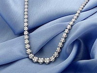 14 kt witgouden ketting met 5,16 cts laboratoriumgekweekte diamant - afbeelding 5 van  9