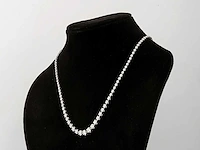 14 kt witgouden ketting met 5,16 cts laboratoriumgekweekte diamant - afbeelding 6 van  9