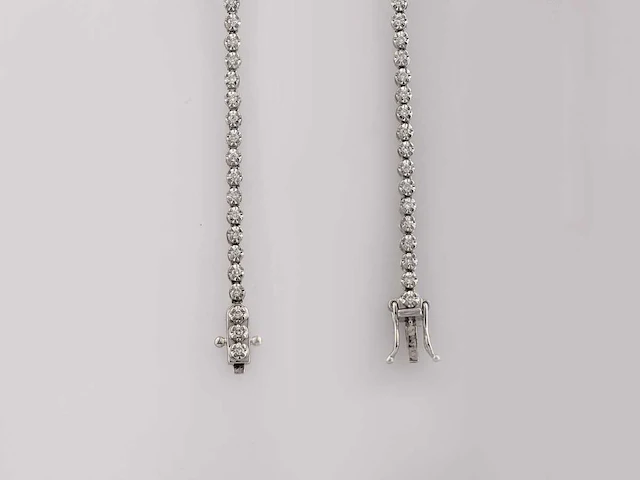 14 kt witgouden ketting met 5,16 cts laboratoriumgekweekte diamant - afbeelding 9 van  9