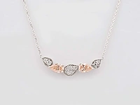 14 kt witgouden ketting met hanger van 1,33 cts laboratoriumgekweekte diamant