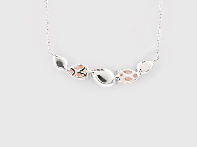 14 kt witgouden ketting met hanger van 1,33 cts laboratoriumgekweekte diamant - afbeelding 5 van  7