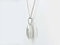 14 kt witgouden ketting met hanger van 2,01 cts laboratoriumgekweekte diamant - afbeelding 5 van  9