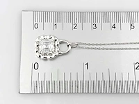 14 kt witgouden ketting met hanger van 2,04 cts laboratoriumgekweekte diamant - afbeelding 6 van  9