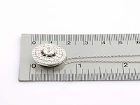 14 kt witgouden ketting met hanger van 2,57 cts laboratoriumgekweekte diamant - afbeelding 5 van  8