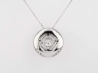 14 kt witgouden ketting met hanger van 2,57 cts laboratoriumgekweekte diamant - afbeelding 7 van  8