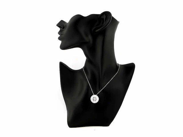 14 kt witgouden ketting met hanger van 2,57 cts laboratoriumgekweekte diamant - afbeelding 8 van  8