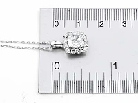 14 kt witgouden ketting met hanger van 2,67 cts laboratoriumgekweekte diamant - afbeelding 5 van  8