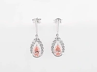 14 kt witgouden oorbel met 1,90 cts laboratoriumgekweekte diamant