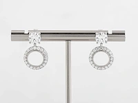 14 kt witgouden oorbel met 2,78 cts laboratoriumgekweekte diamant
