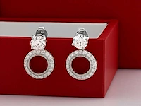 14 kt witgouden oorbel met 2,78 cts laboratoriumgekweekte diamant - afbeelding 2 van  8