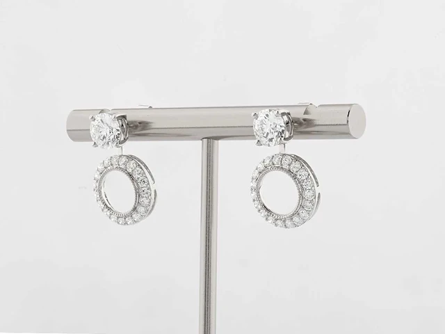14 kt witgouden oorbel met 2,78 cts laboratoriumgekweekte diamant - afbeelding 5 van  8