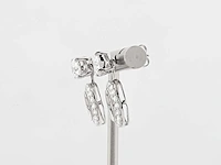 14 kt witgouden oorbel met 2,78 cts laboratoriumgekweekte diamant - afbeelding 6 van  8