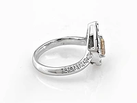 14 kt witgouden ring met 0,99 cts laboratoriumgekweekte diamant - afbeelding 2 van  9