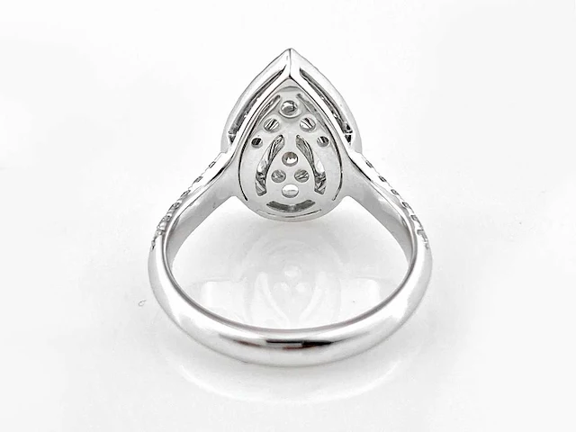 14 kt witgouden ring met 0,99 cts laboratoriumgekweekte diamant - afbeelding 4 van  9