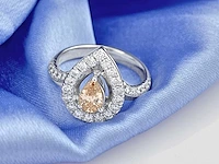 14 kt witgouden ring met 0,99 cts laboratoriumgekweekte diamant - afbeelding 5 van  9