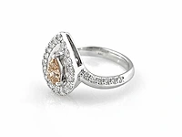 14 kt witgouden ring met 0,99 cts laboratoriumgekweekte diamant - afbeelding 7 van  9