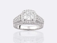 14 kt witgouden ring met 1,97 cts laboratoriumgekweekte diamant