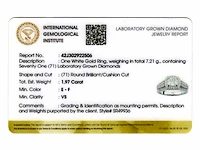 14 kt witgouden ring met 1,97 cts laboratoriumgekweekte diamant - afbeelding 3 van  6