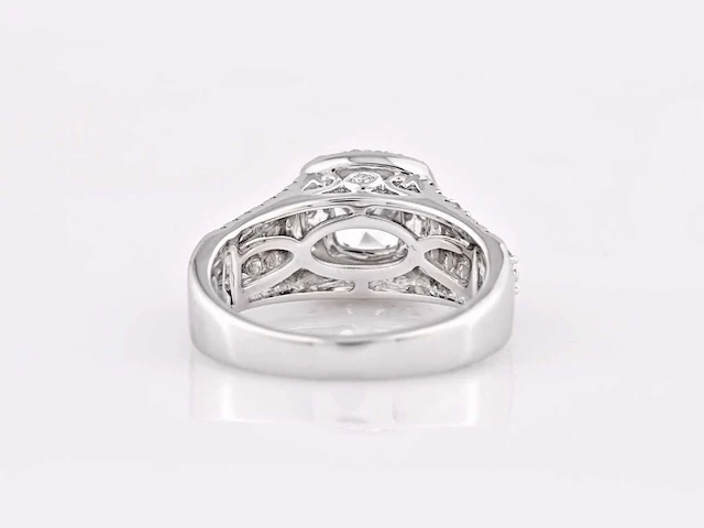 14 kt witgouden ring met 1,97 cts laboratoriumgekweekte diamant - afbeelding 4 van  6