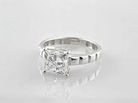 14 kt witgouden ring met 2,01 cts laboratoriumgekweekte diamant - afbeelding 2 van  9