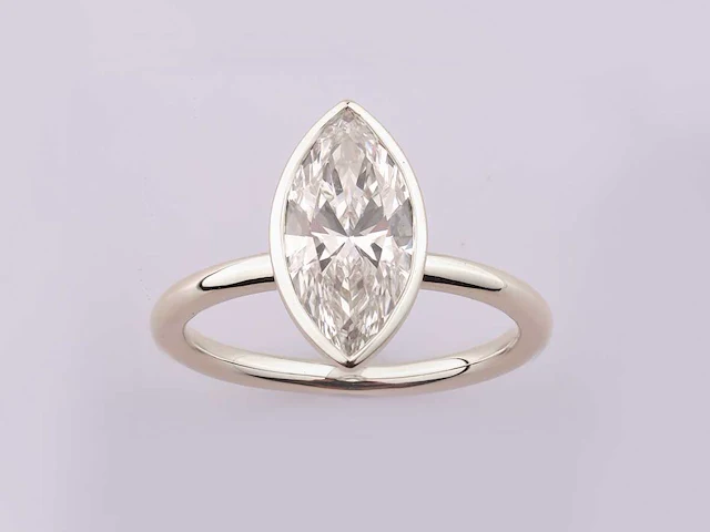 14 kt witgouden ring met 2,01 cts laboratoriumgekweekte diamant - afbeelding 4 van  8