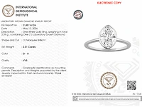 14 kt witgouden ring met 2,01 cts laboratoriumgekweekte diamant - afbeelding 5 van  8