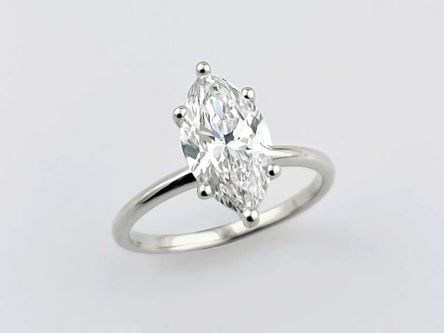 14 kt witgouden ring met 2,01 cts laboratoriumgekweekte diamant - afbeelding 4 van  11