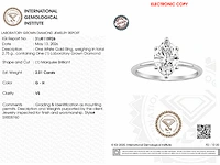 14 kt witgouden ring met 2,01 cts laboratoriumgekweekte diamant - afbeelding 5 van  11