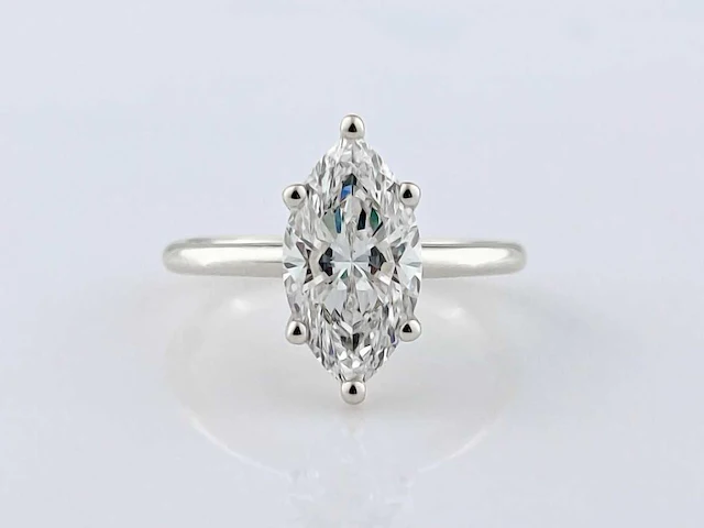 14 kt witgouden ring met 2,01 cts laboratoriumgekweekte diamant - afbeelding 6 van  11