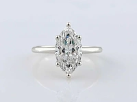 14 kt witgouden ring met 2,01 cts laboratoriumgekweekte diamant - afbeelding 6 van  11