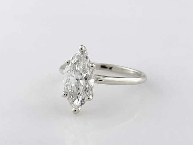 14 kt witgouden ring met 2,01 cts laboratoriumgekweekte diamant - afbeelding 7 van  11