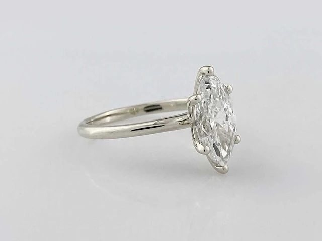 14 kt witgouden ring met 2,01 cts laboratoriumgekweekte diamant - afbeelding 10 van  11