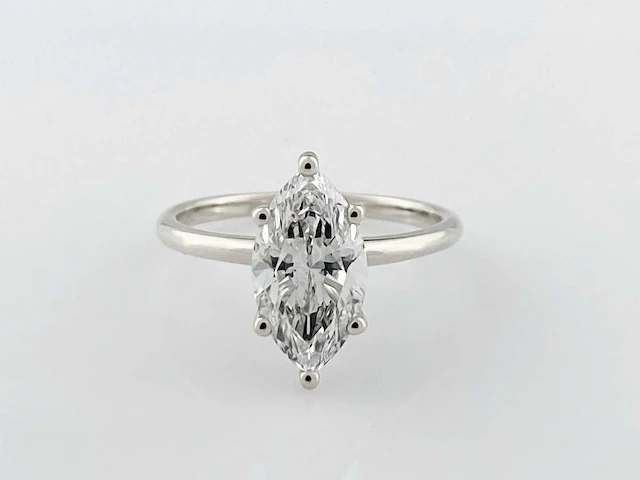 14 kt witgouden ring met 2,01 cts laboratoriumgekweekte diamant - afbeelding 11 van  11