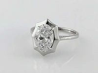 14 kt witgouden ring met 2,04 cts laboratoriumgekweekte diamant - afbeelding 4 van  11