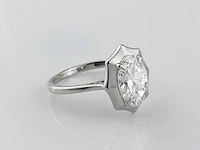 14 kt witgouden ring met 2,04 cts laboratoriumgekweekte diamant - afbeelding 6 van  11