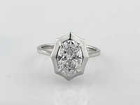 14 kt witgouden ring met 2,04 cts laboratoriumgekweekte diamant - afbeelding 7 van  11