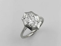 14 kt witgouden ring met 2,04 cts laboratoriumgekweekte diamant - afbeelding 8 van  11