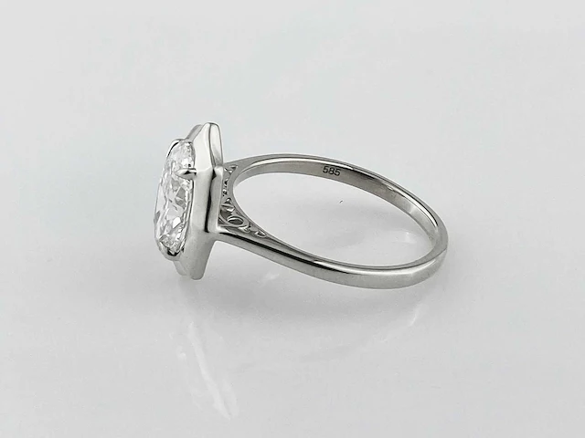 14 kt witgouden ring met 2,04 cts laboratoriumgekweekte diamant - afbeelding 11 van  11