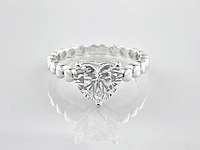 14 kt witgouden ring met 2,05 cts laboratoriumgekweekte diamant