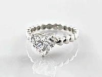 14 kt witgouden ring met 2,05 cts laboratoriumgekweekte diamant - afbeelding 5 van  9