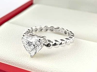14 kt witgouden ring met 2,05 cts laboratoriumgekweekte diamant - afbeelding 9 van  9