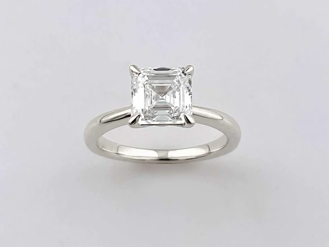 14 kt witgouden ring met 2,06 cts laboratoriumgekweekte diamant - afbeelding 4 van  11