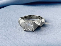14 kt witgouden ring met 2,07 cts laboratoriumgekweekte diamant - afbeelding 3 van  11