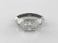 14 kt witgouden ring met 2,07 cts laboratoriumgekweekte diamant