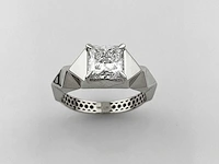 14 kt witgouden ring met 2,07 cts laboratoriumgekweekte diamant - afbeelding 4 van  11