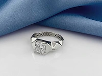 14 kt witgouden ring met 2,07 cts laboratoriumgekweekte diamant - afbeelding 11 van  11