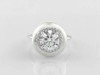 14 kt witgouden ring met 2,12 cts laboratoriumgekweekte diamant