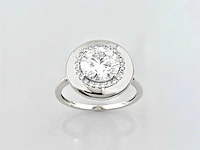 14 kt witgouden ring met 2,12 cts laboratoriumgekweekte diamant - afbeelding 2 van  8